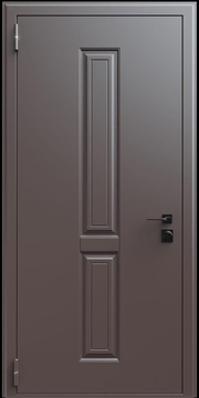 Входная термодверь с металлофиленкой и порошковым окрашиванием RAL 8019 (тип №3) Входная термодверь с металлофиленкой и порошковым окрашиванием RAL 8019 (тип №3)