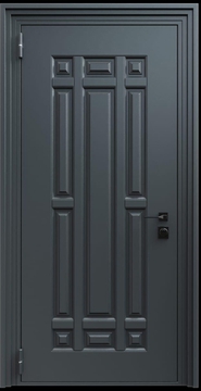 Входная термодверь с металлофиленкой и порошковым напылением RAL 7021 (тип №1) Входная термодверь с металлофиленкой и порошковым напылением RAL 7021 (тип №1)